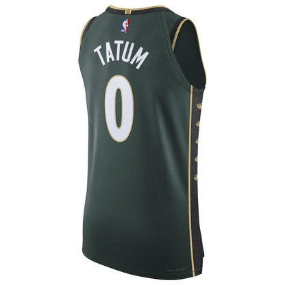 Nike NBA Boston Celtics City Edition Authentic Jersey 'Jayson Tatum #0' Green (DQ0187-330)