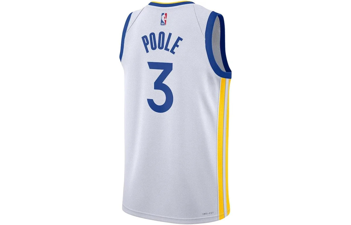 Nike NBA Warriors Association Edition Jersey 'Jordan Poole #3' White 2022 (DN2077-103)