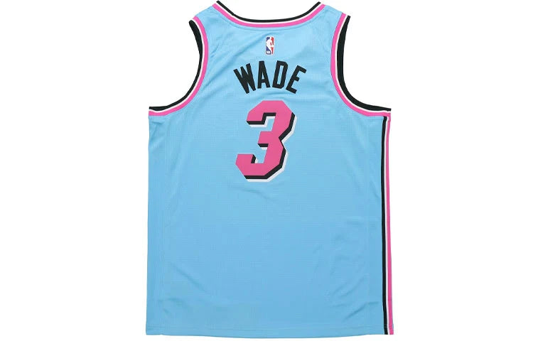 Nike NBA Heat ViceWave City Edition Jersey 'Dwyane Wade #3' Blue 2019 (AV4650-425)