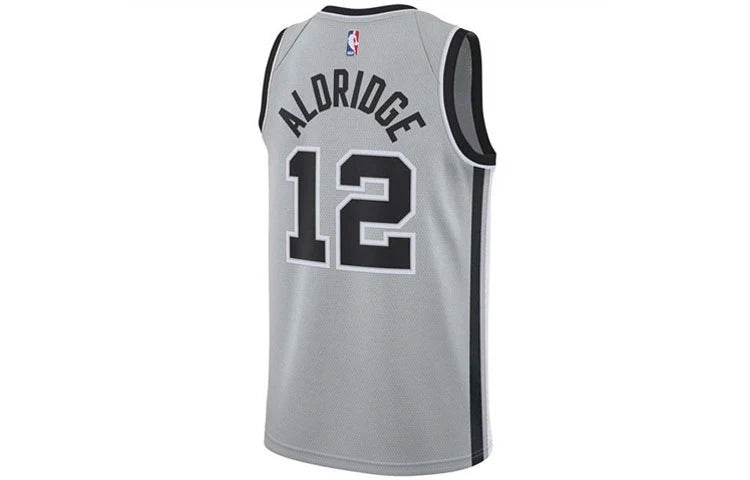 Nike NBA Spurs Statement Edition Jersey 'LaMarcus Aldridge #12' Silver 2017 (877224-008)