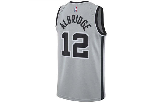 Nike NBA Spurs Statement Edition Jersey 'LaMarcus Aldridge #12' Silver 2017 (877224-008)