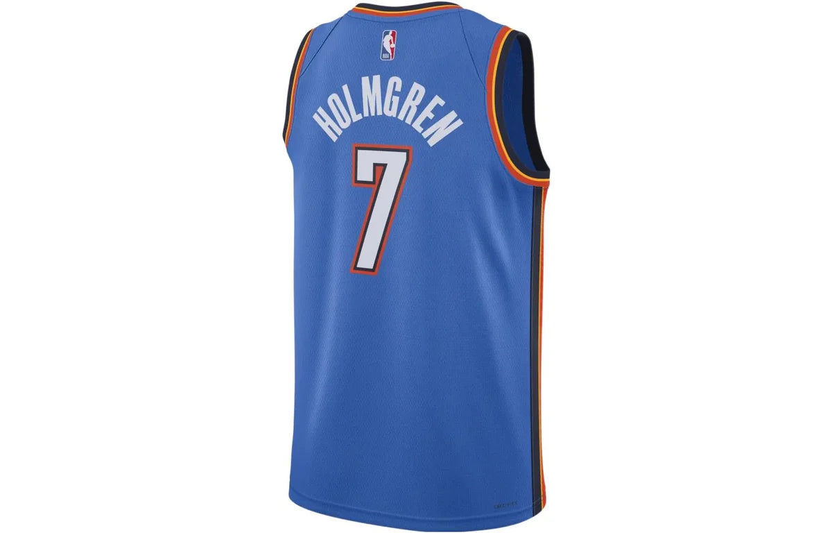 Nike NBA Oklahoma City Thunder Icon Edition Swingman Jersey 'Chet Holmgren #7' Signal Blue (DN2016-406)