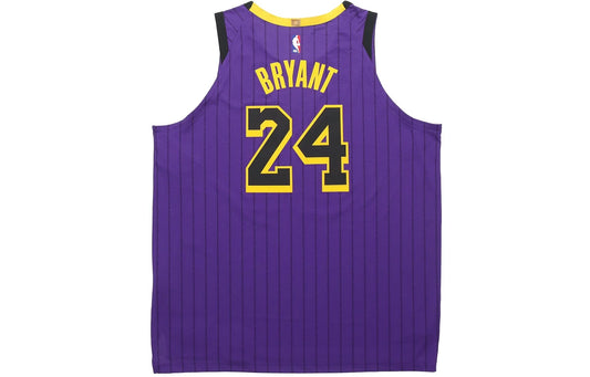 Nike NBA Los Angeles Lakers 2018/19 City Edition Authentic Jersey 'Kobe Bryant #24' Purple (AV3696-505)