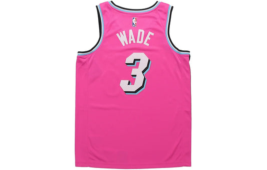 Nike NBA Miami Heat City Edition Jersey 'Dwyane Wade #3' Pink 2018 (BQ5639-687)