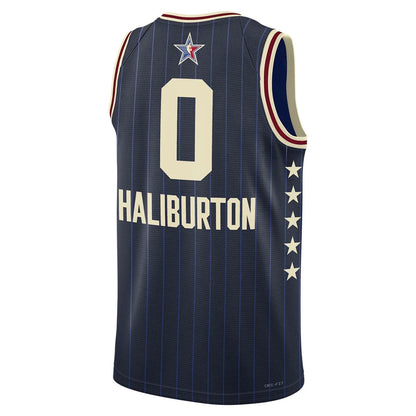 Jordan NBA All-Star Jersey 'Tyrese Haliburton' Navy Pinstripe 2024 (FQ7739-439)