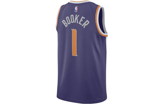 Nike NBA Suns Icon Edition Jersey 'Devin Booker #1' Purple 2022 (FB1811-566)