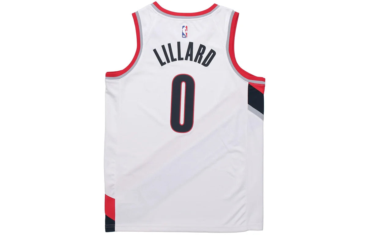 Nike NBA Portland Trail Blazers Association Edition Jersey 'Damian Lillard #0' White 2020-21 (CW3607-106)