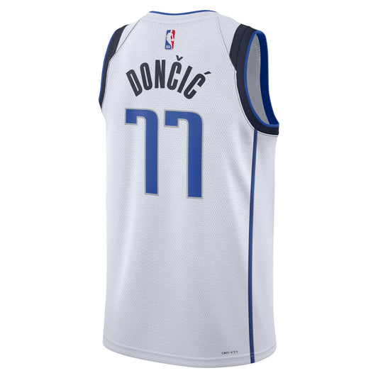 Nike NBA Mavericks Association Edition Jersey 'Luka Dončić #77' White 2022 (DN2074-100)