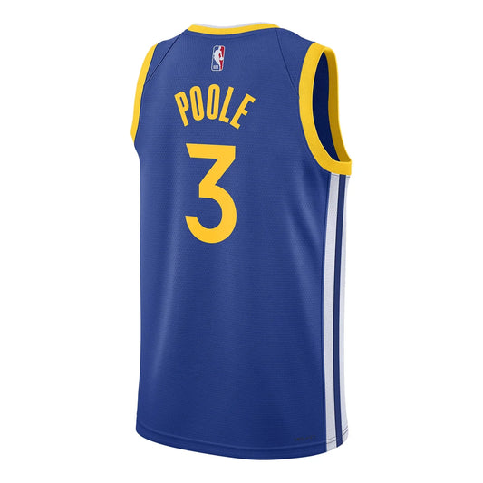 Nike NBA Warriors Icon Edition Jersey 'Jordan Poole #3' Blue 2022 (DN2005-495)