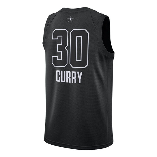 Jordan NBA Golden State Warriors All-Star Swingman Jersey 'Stephen Curry #30' Black 2018 (928873-011)