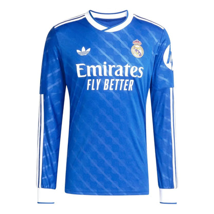 adidas Real Madrid 2025/26 Third Long-Sleeve Jersey Blue Bird (JW4054) - Asia Sizing