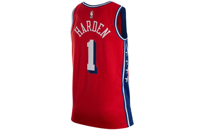 Jordan Brand NBA Philadelphia 76ers Statement Edition Jersey 'James Harden #1' Red 2022 (DO9539-664)