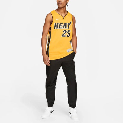 Nike NBA Heat Earned Edition Swingman Jersey 'Kendrick Nunn #25' Gold (CN9934-719)