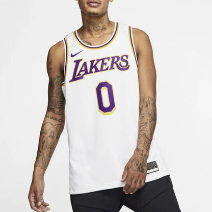 Nike NBA Los Angeles Lakers Association Edition Swingman Jersey 'Kyle Kuzma #0' White 2017 (AA7101-109)