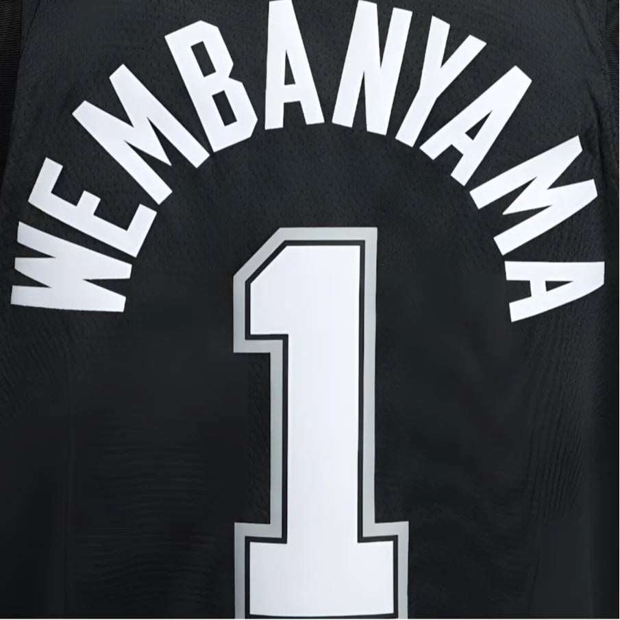 Nike NBA Spurs City Edition Jersey 'Victor Wembanyama #1' Black 2023 (HM5996-013)