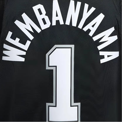 Nike NBA Spurs City Edition Jersey 'Victor Wembanyama #1' Black 2023 (HM5996-013)