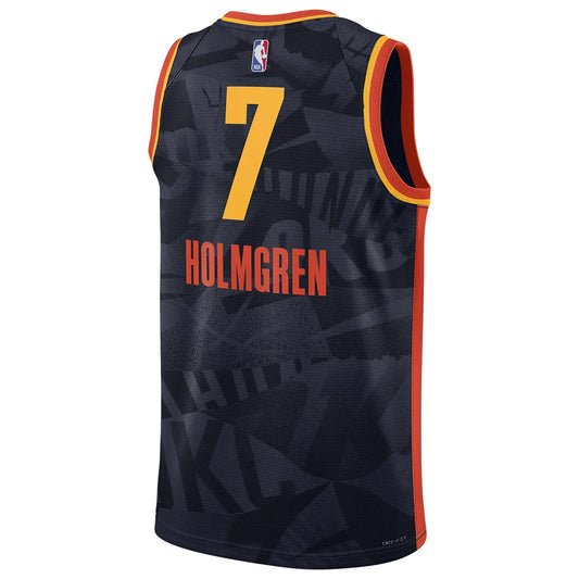 Nike NBA Oklahoma City Thunder 2023-24 City Edition Swingman Jersey 'Chet Holmgren #7' Navy (DX8513-419)
