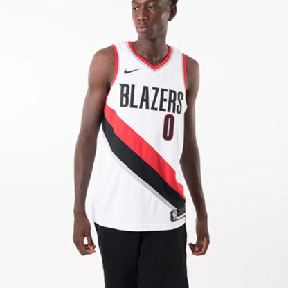 Nike NBA Portland Trail Blazers Association Edition Swingman Jersey 'Damian Lillard #0' White 2017 (864445-100)