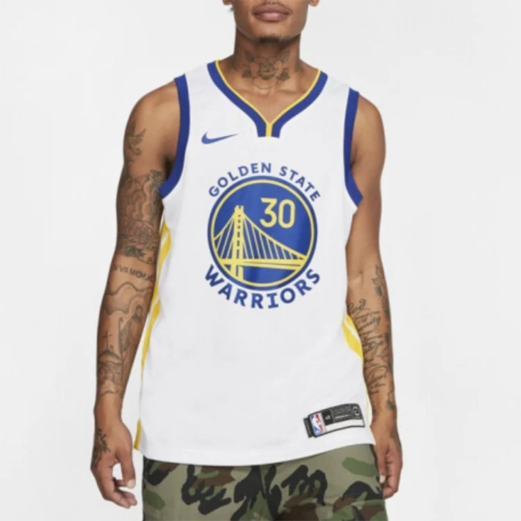 Nike NBA Warriors Association Edition Jersey 'Stephen Curry #30' White 2019 (AV4945-101)