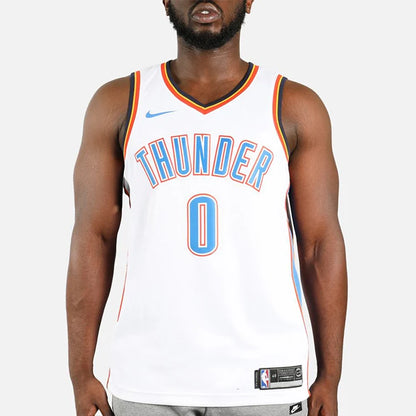 Nike NBA Thunder Association Edition Jersey 'Russell Westbrook #0' White 2017 (864437-100)