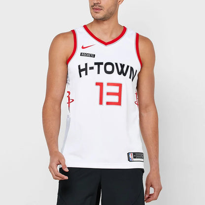Nike NBA Rockets City Swingman Jersey 'James Harden #13' White H-TOWN (AV4640-101)