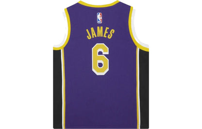 Jordan Brand NBA Los Angeles Lakers Statement Edition Youth Jersey 'LeBron James #6' Purple 2021 (DR1055-504)