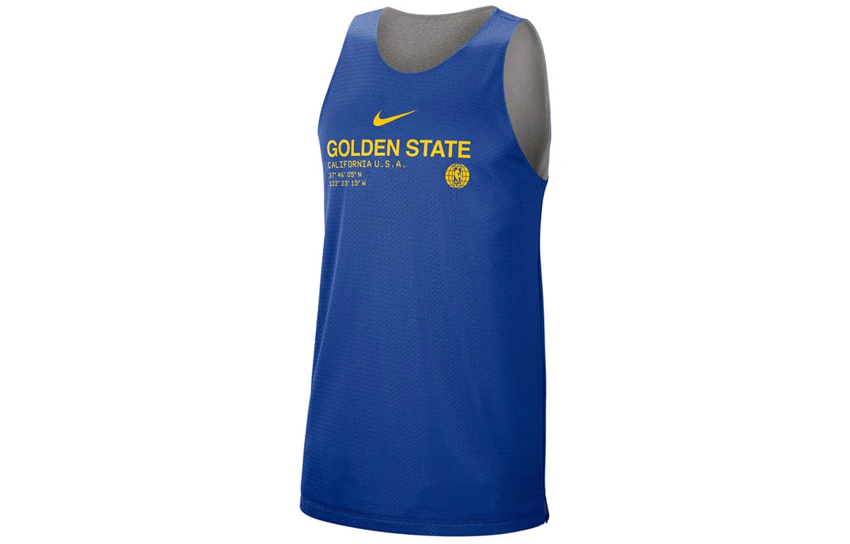 Nike NBA Warriors Standard Issue Reversible Jersey Grey Blue (CN0711-495)