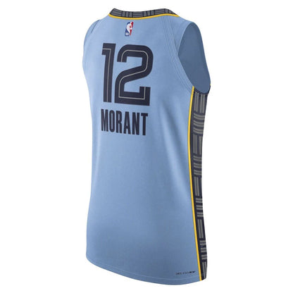 Jordan NBA Grizzlies Statement Edition Jersey 'Ja Morant #12' Light Blue 2022 (DQ0150-422)