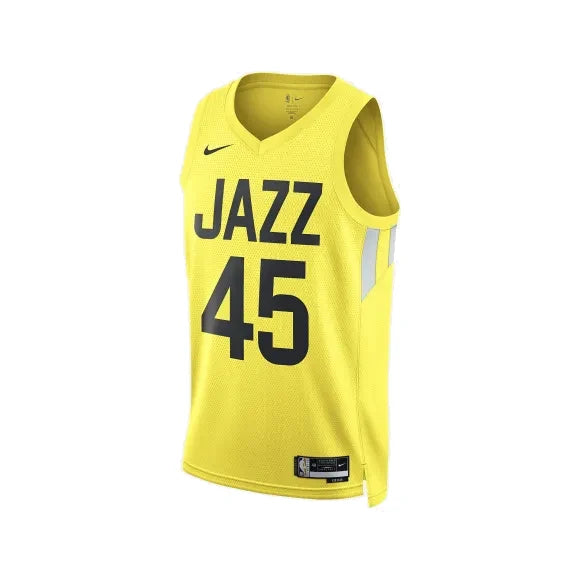 Nike NBA Utah Jazz Icon Edition Jersey 'Donovan Mitchell #45' Yellow 2022 (DN2024-729)