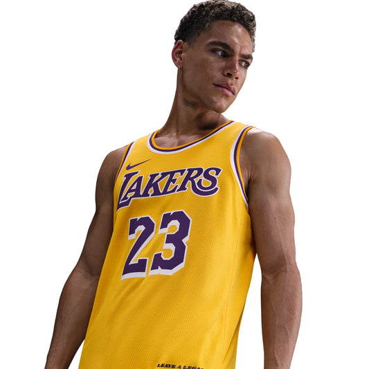Nike NBA Lakers Icon Edition Jersey 'LeBron James #23' Gold 2022 (DN2009-733)