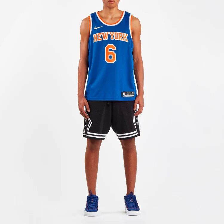 Nike NBA New York Knicks Icon Edition Swingman Jersey 'Kristaps Porzingis #6' Blue (864495-495)