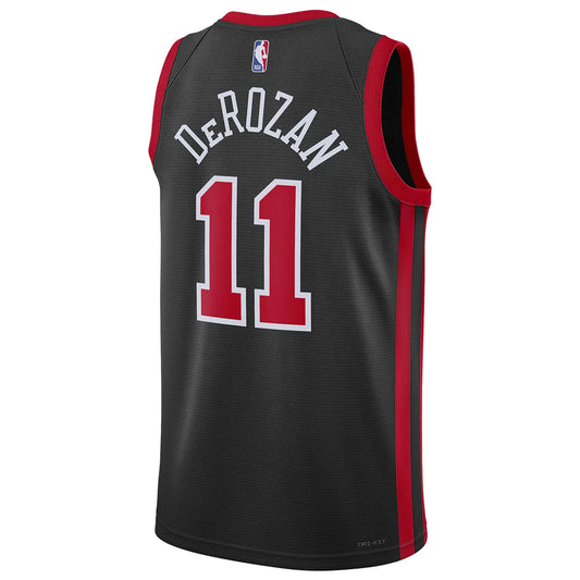 Nike NBA Chicago Bulls City Edition Swingman Jersey 'DeMar DeRozan #11' Black 2023 (DX8497-011)
