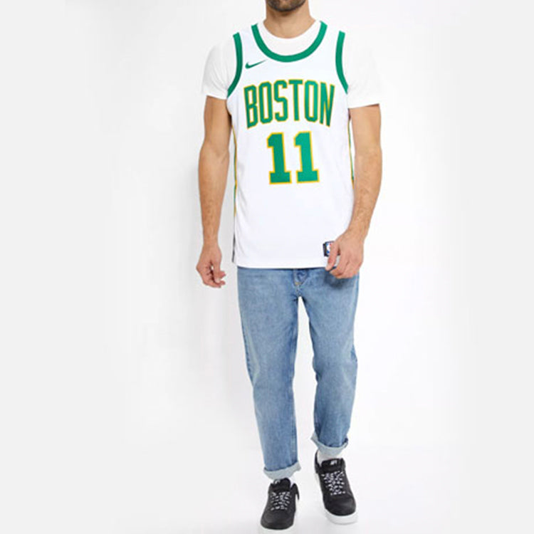 Nike NBA Boston Celtics Earned Edition Swingman Jersey 'Kyrie Irving #11' White 2018 (AJ4596-101)
