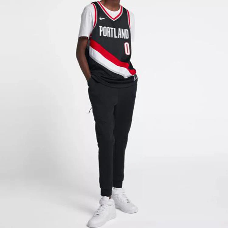 Nike NBA Trail Blazers Icon Edition Jersey 'Damian Lillard #0' Black 2017 (864505-010)