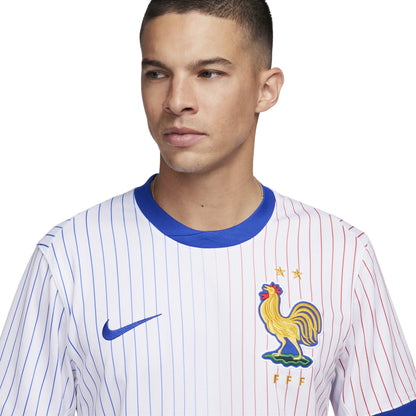 Nike France FFF 2024/25 Stadium Away Jersey White/Blue (FJ4273-100)