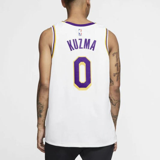 Nike NBA Los Angeles Lakers Association Edition Swingman Jersey 'Kyle Kuzma #0' White 2017 (AA7101-109)