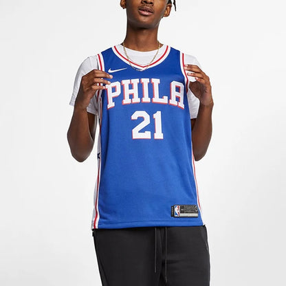 Nike NBA Philadelphia 76ers Icon Edition Swingman Jersey 'Joel Embiid #21' Royal Blue 2017 (864501-497)