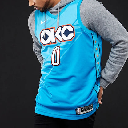 Nike NBA Thunder City Edition Jersey 'Russell Westbrook #0' Teal 2018 (AJ4632-445)