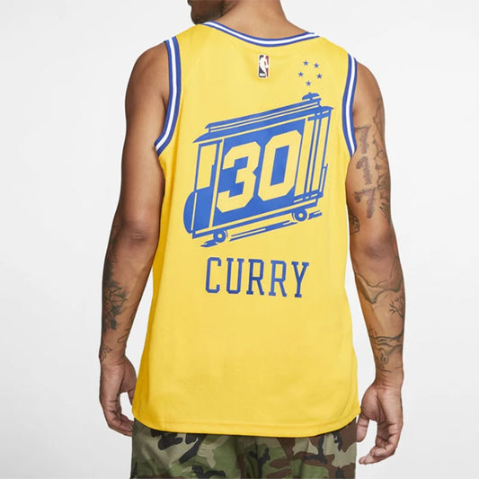 Nike NBA Golden State Warriors Classic Edition Swingman Jersey 'Stephen Curry #30' Gold 2019 (BQ8109-729)