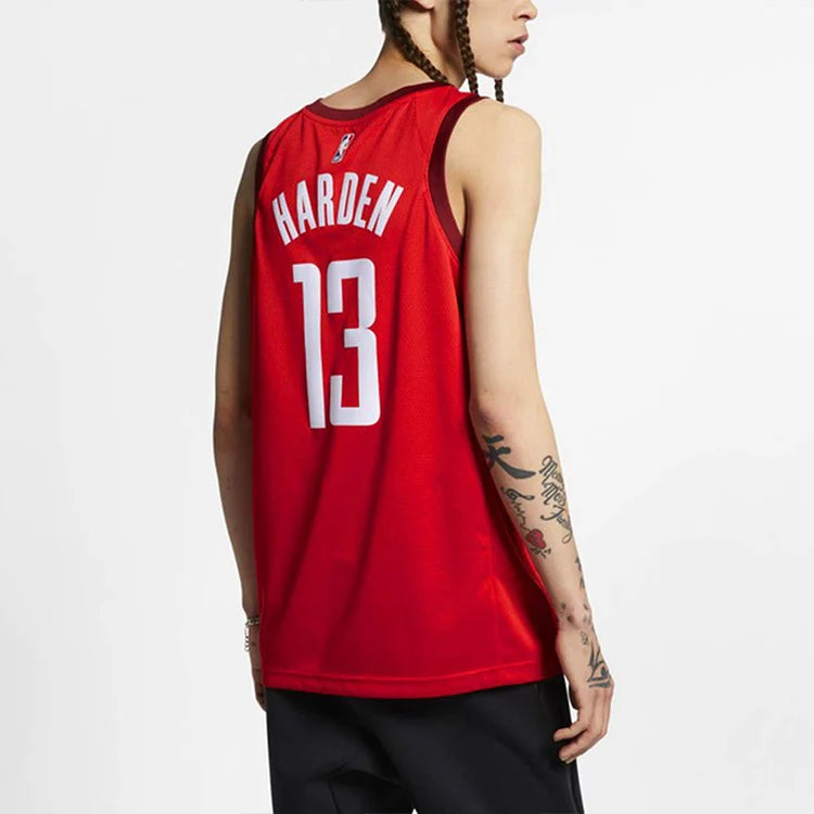 Nike NBA Rockets Earned Edition Jersey 'James Harden #13' Red 2018 (BQ1161-658)