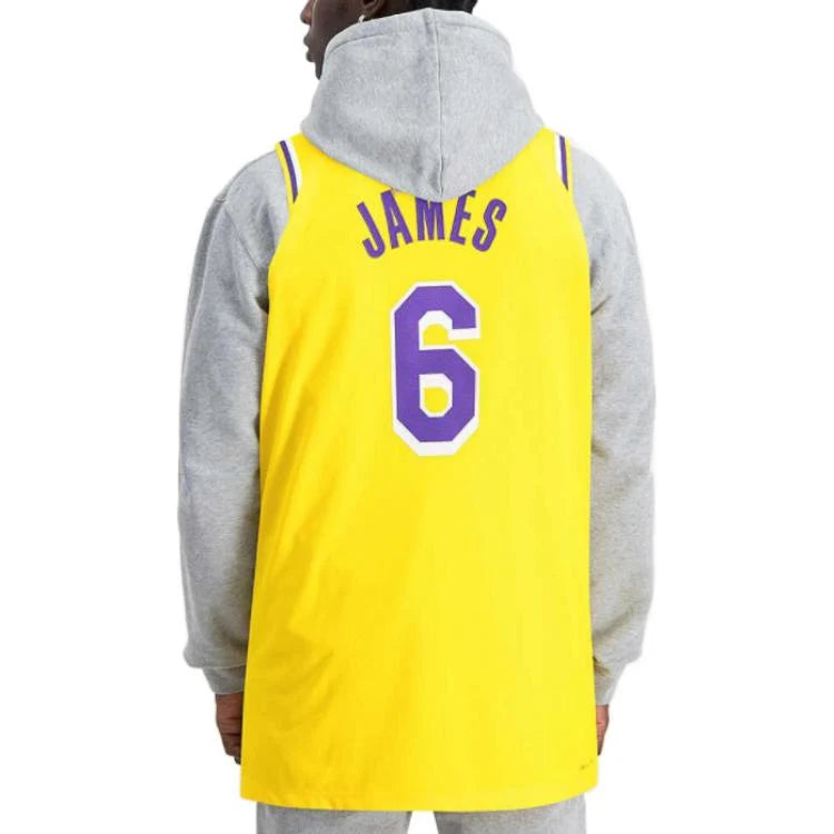 Nike NBA Lakers Icon Edition Authentic Jersey 'LeBron James #6' Gold (DB3317-730)