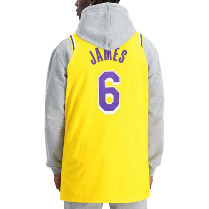 Nike NBA Lakers Icon Edition Authentic Jersey 'LeBron James #6' Gold (DB3317-730)