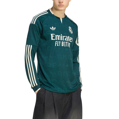 adidas Real Madrid 26/27 Away Long-Sleeve Jersey 'Aurora Ivy' (KC3970)