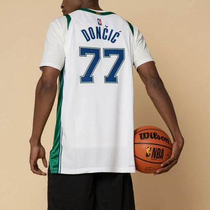 Nike NBA Dallas Mavericks City Edition Swingman Jersey 'Luka Dončić #77' White/Green (DB3628-100)