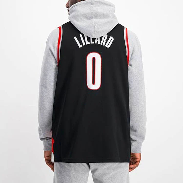 Nike NBA Portland Trail Blazers Icon Edition Swingman Jersey 'Damian Lillard #0' Black (CW3680-010)