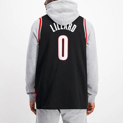 Nike NBA Portland Trail Blazers Icon Edition Swingman Jersey 'Damian Lillard #0' Black (CW3680-010)