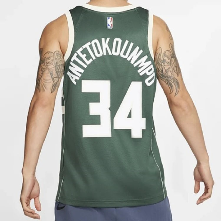 Nike NBA Bucks Icon Edition Jersey 'Giannis Antetokounmpo #34' Green 2017 (864489-323)