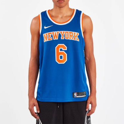 Nike NBA New York Knicks Icon Edition Swingman Jersey 'Kristaps Porzingis #6' Blue (864495-495)