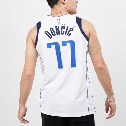 Nike NBA Dallas Mavericks Association Edition Swingman Jersey 'Luka Dončić #77' White (CW3588-109)