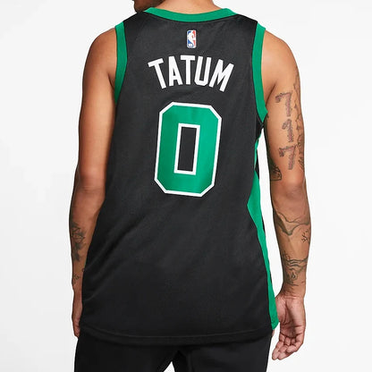 Nike NBA Celtics Earned Edition Jersey 'Jayson Tatum #0' Black 2018 (877198-012)